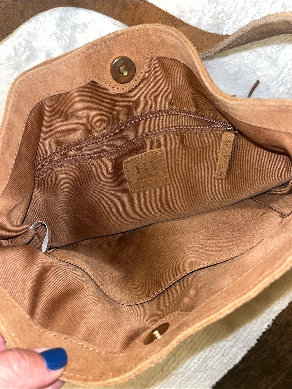 Haute Hippie Brown Suede Fringe Shoulder Bag - Picture 6 of 6